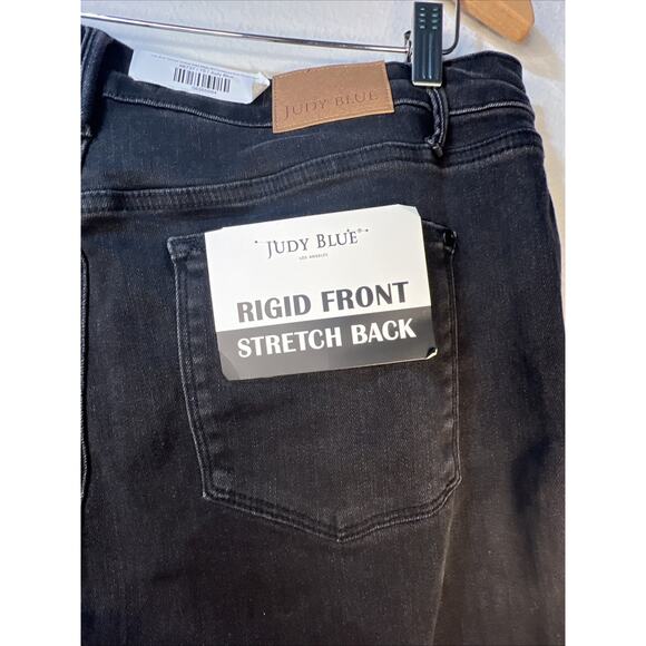 Judy Blue Jeans Women’s 15 32 Stretch Back Black Distressed Denim Slimming 36*33 - Picture 9 of 16
